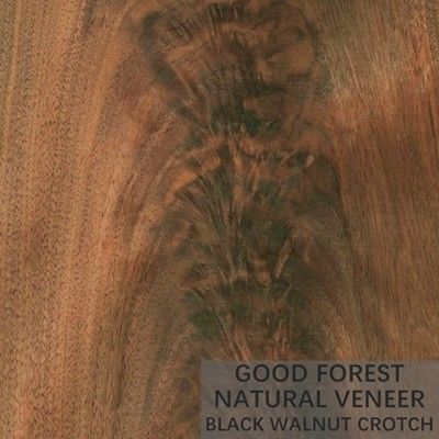 Grain Crotch Natural Wood Veneer Sheets Quarter Cut American Walnut