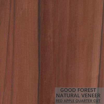 OEM Natural Apple Wood Veneer Vertical Grain Quarter Cut Veneer