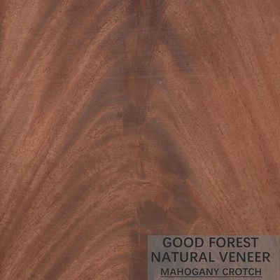 Hardly Mahogany Natural Wood Veneer Customized Crown Cut Grain