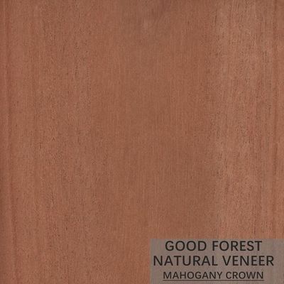 Hardly Mahogany Natural Wood Veneer Customized Crown Cut Grain