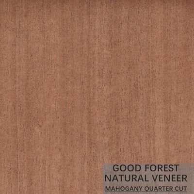 Hardly Mahogany Natural Wood Veneer Customized Crown Cut Grain