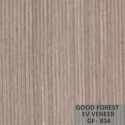 Hotel Decoration Engineered Oak Veneer Crown Cut Grain Grey Color