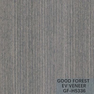 Hotel Decoration Engineered Oak Veneer Crown Cut Grain Grey Color