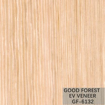 Artificial Wood Veneer Pearl Oak With Vertical Grain And White Color Popular