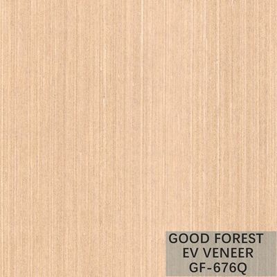 Artificial Wood Veneer Pearl Oak With Vertical Grain And White Color Popular