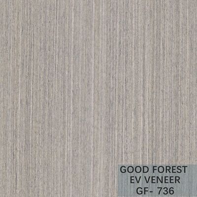 Fancy Recomposed Oak Wood Veneer Silver Pear Vertical Grain Customized