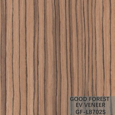 EV Veneer Zebra Engineered Wood Veneer Natural Color Straight Grain