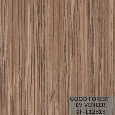EV Veneer Zebra Engineered Wood Veneer Natural Color Straight Grain