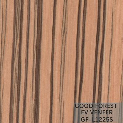 EV Veneer Zebra Engineered Wood Veneer Natural Color Straight Grain