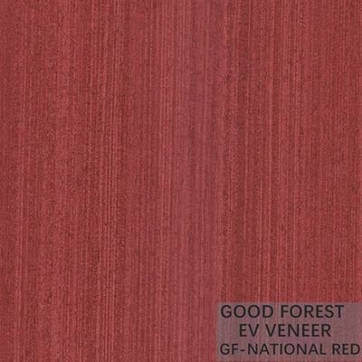 Engineered Wood Veneer Red Color Wood Veneer For Wallcovering