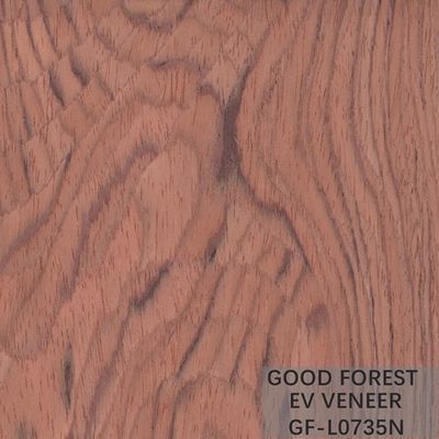 Engineered Wood Veneer Bubinga Crown Cut Wood Veneer Sliced Cut Technics