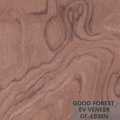 Engineered Wood Veneer Bubinga Crown Cut Wood Veneer Sliced Cut Technics