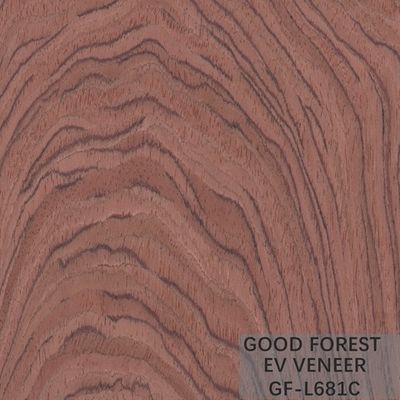 Engineered Wood Veneer Bubinga Crown Cut Wood Veneer Sliced Cut Technics