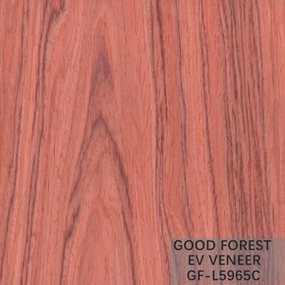 Engineered Wood Veneer Red Santos Rose Wood 2500*640 mm Size