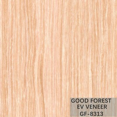 Yellow Recomposed Engineered Wood Veneer Apricot For Cabinet Face