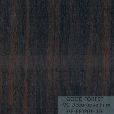Decorative Black PVC Film 1260mm - 1330mm Width Wooden Grain