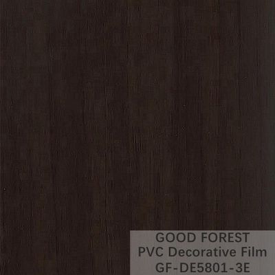 Decorative Black PVC Film 1260mm - 1330mm Width Wooden Grain