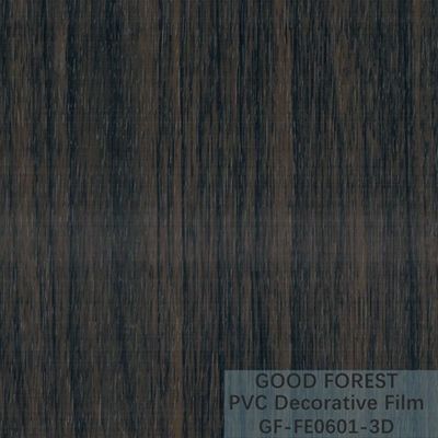 Decorative Black PVC Film 1260mm - 1330mm Width Wooden Grain