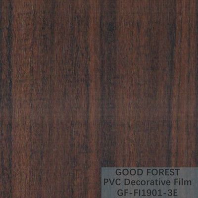 ODM PVC Interior Film Blistering Decorative Wooden Grain Red Color