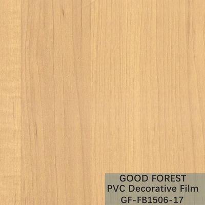OEM Grain Wood PVC Film Blister Decorative Light Yellow Color Type