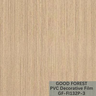 OEM Grain Wood PVC Film Blister Decorative Light Yellow Color Type