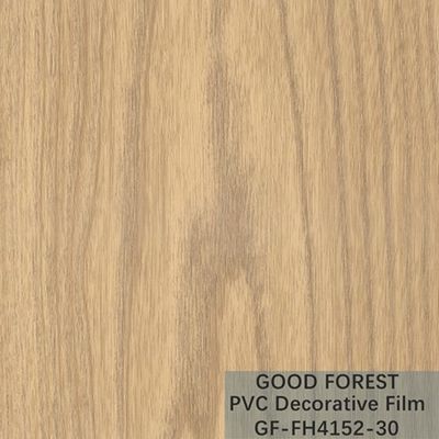 OEM Grain Wood PVC Film Blister Decorative Light Yellow Color Type