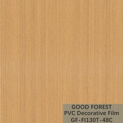 OEM Grain Wood PVC Film Blister Decorative Light Yellow Color Type
