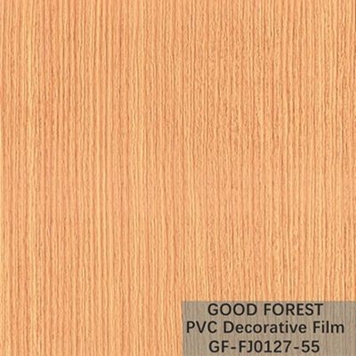 OEM Grain Wood PVC Film Blister Decorative Light Yellow Color Type