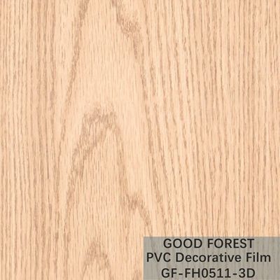 OEM Grain Wood PVC Film Blister Decorative Light Yellow Color Type