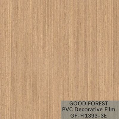 OEM Grain Wood PVC Film Blister Decorative Light Yellow Color Type