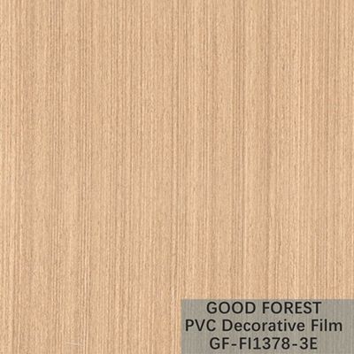 OEM Grain Wood PVC Film Blister Decorative Light Yellow Color Type