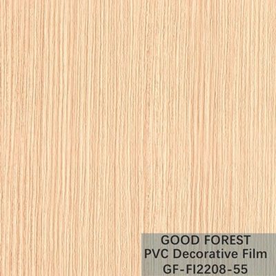 OEM Grain Wood PVC Film Blister Decorative Light Yellow Color Type