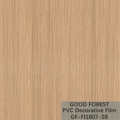 OEM Grain Wood PVC Film Blister Decorative Light Yellow Color Type