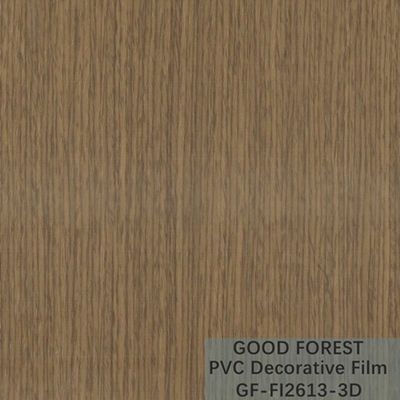 Flowability PVC Decorative Film Scratch Resistance Wooden Grain