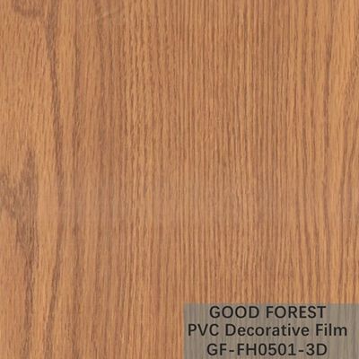 Flowability PVC Decorative Film Scratch Resistance Wooden Grain