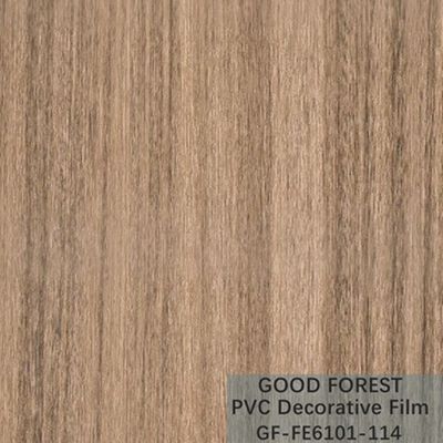 Flowability PVC Decorative Film Scratch Resistance Wooden Grain