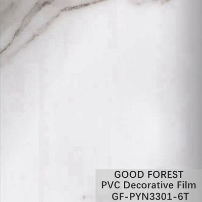 Wardrobes Marble PVC Film Grain With 0.25 - 0.60mm Thickness