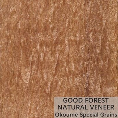 Okumen Natural Wood Veneer Plywood Customized 0.18 - 0.55mm Thickness