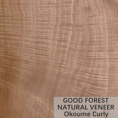 Okumen Natural Wood Veneer Plywood Customized 0.18 - 0.55mm Thickness