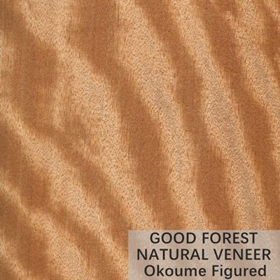 Okumen Natural Wood Veneer Plywood Customized 0.18 - 0.55mm Thickness