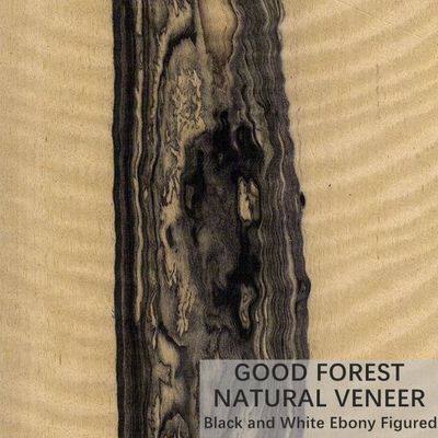 ODM Furniture Natural Wood Veneer Crown Cut Black And White Ebony