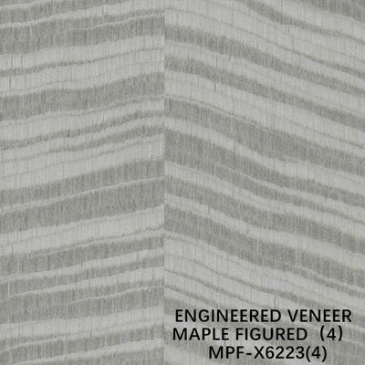 Exotic Engineered Maple Figured Wood Veneer X6223 Irregular Texture Dyed Grey Color Good Supply Capacity From China