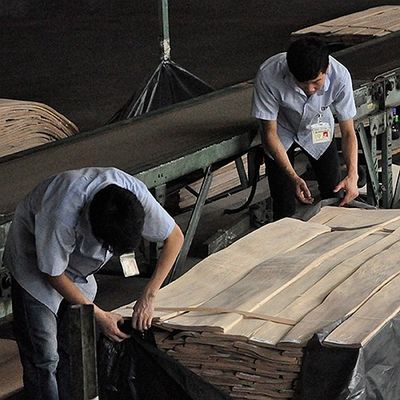 Fleeced Back Natural Mahogany Wood Veneer 0.5mm Special Crotch For Hotel Decoration