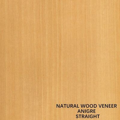 Decoration Natural Anigre Wood Veneer Quarter Cut Straight Grain Aningre For Door And Windows