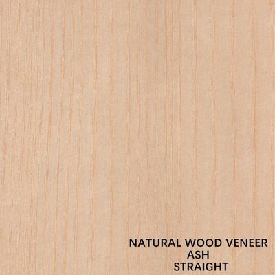 Natural White Ash Wood Veneer Quarter Cut Straight Grain Length 2050-3200mm For Furniture And Door