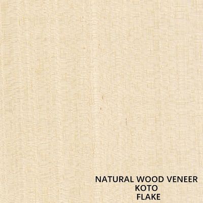Natural Koto Wood Veneer Quarter Cut Special Straight Flake Grain Good Supply Capacity For Dyeing Process