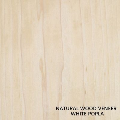 Natural White Poplar Wood Veneer Size 2440*1220mm Thickness 0.4mm For Furniture Project Decoration