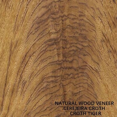 America Natural Cherry Crotch Veneer Specially Tiger Grain For Hotel Decoration