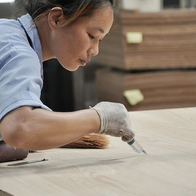 Natural Teak Crown Wood Veneer Fancy Plywood Board Mdf Chipboard Furniture Base Board 2440 2745mm Length