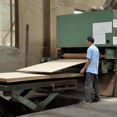 Hotel Panel Natural Okoume Crotch Special Splicing Wood Veneer 2745mm Lengthened Size Can Be Customized Service